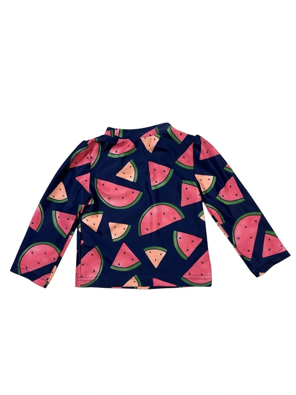 Simple Joys by Carter's Navy Long-Sleeve Rashguard with Pink Watermelon Print